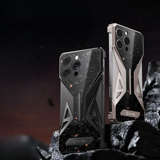 Real Carbon Fiber Titanium Bumper Case For iPhones